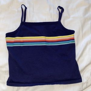 Crop top with rainbow strip